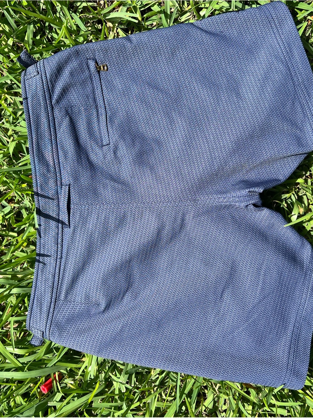 Rare Orlebar Brown Navy Textured Flat Front Shorts - Limited Edition - Picture 3 of 11